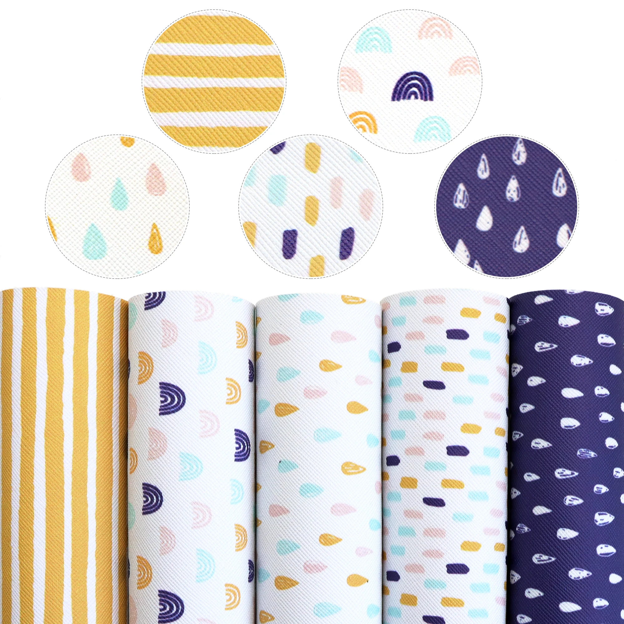 Набор из искусственной кожи с геометрическим рисунком виниловая ткань для