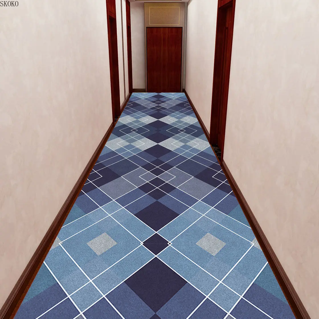 

European-Style Long Carpet Living Room Style Nordic Coffee Table Blanket Home Decoration Bedroom American-Style Bedside Blanket