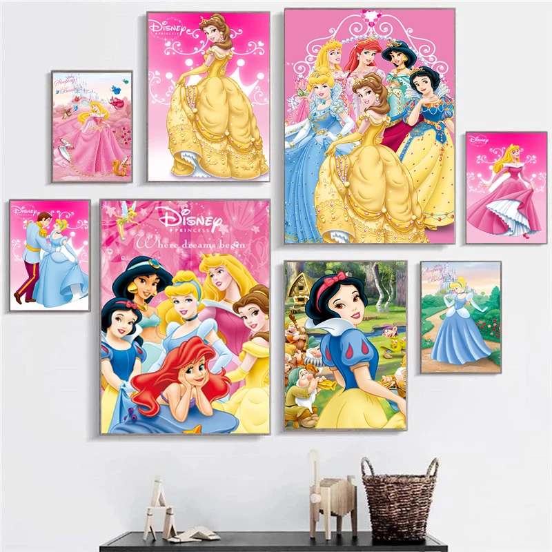 

Canvas Painting Disney Princess Frozen Aisha Cartoon Prints and Posters Wall Art Pictures for Kids living Room Home Decoration