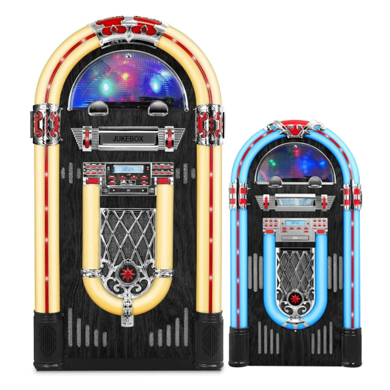 Wurlitzer musikbox musicbox jukebox vinyl record FM Radio CD Player phonograph jukebox machine lp player retro digital jukebox