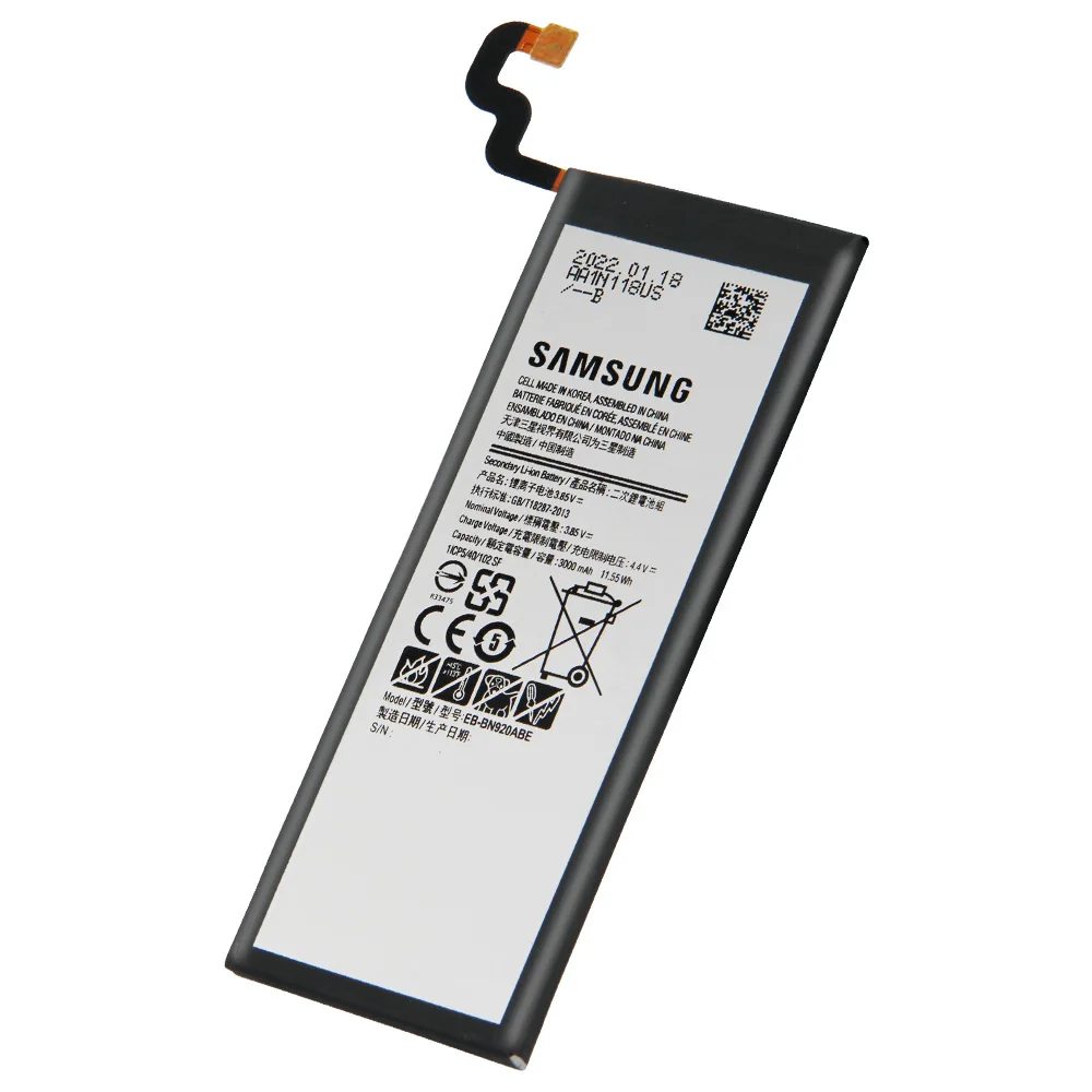 Оригинальная запасная аккумуляторная батарея для Samsung GALAXY Note 5 телефон N9208 N9200 N920t