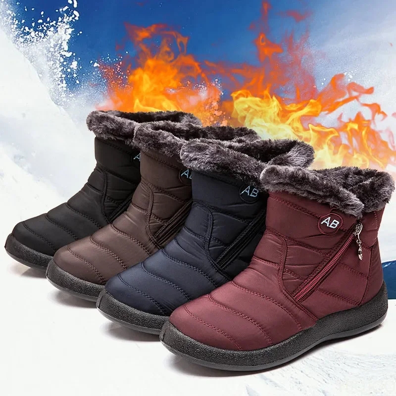 

Women Boots Watarproof Ankle Boots For Winter Shoes Women Keep Warm Snow Botines Female 2023 Zipper Winter