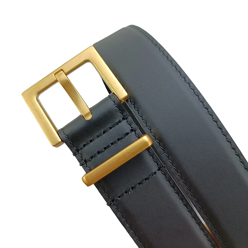 Women's fashion double-sided leather belt women's belt cow belt trend design 3.0cm female belt