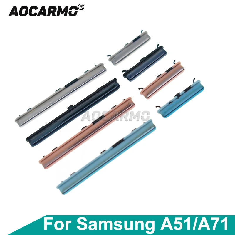 

Кнопка включения/выключения питания Aocarmo для Samsung Galaxy A51, A71 + кнопки увеличения громкости, кнопка бокового переключателя, запасная часть