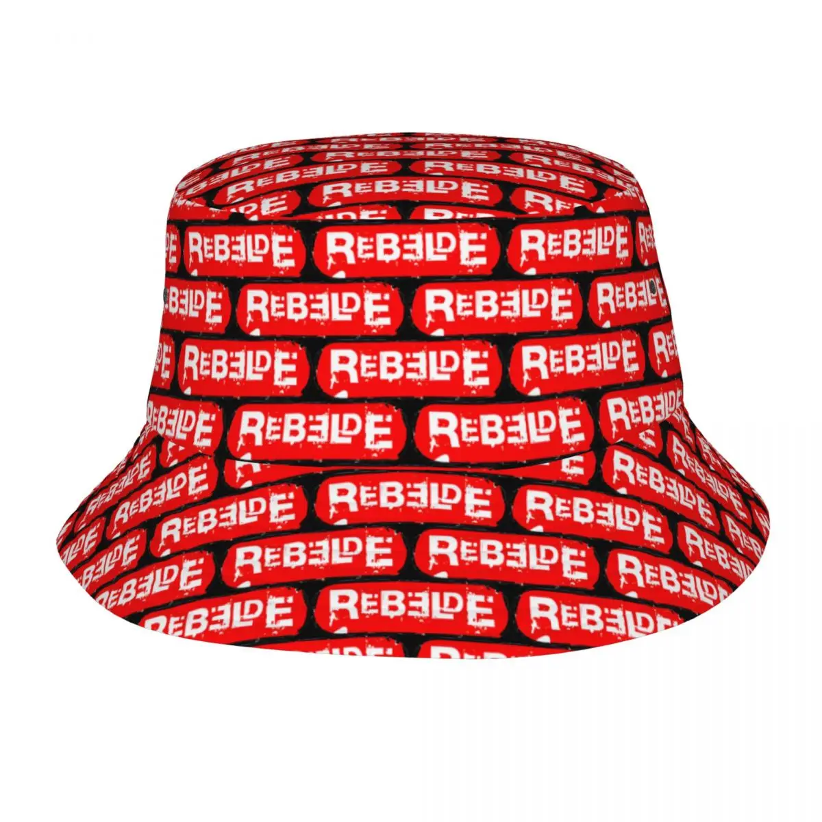 

Stylish Rebelde Bucket Hat Woman Packable Outdoor Reb Logo Fishing Hats Travel Headwear