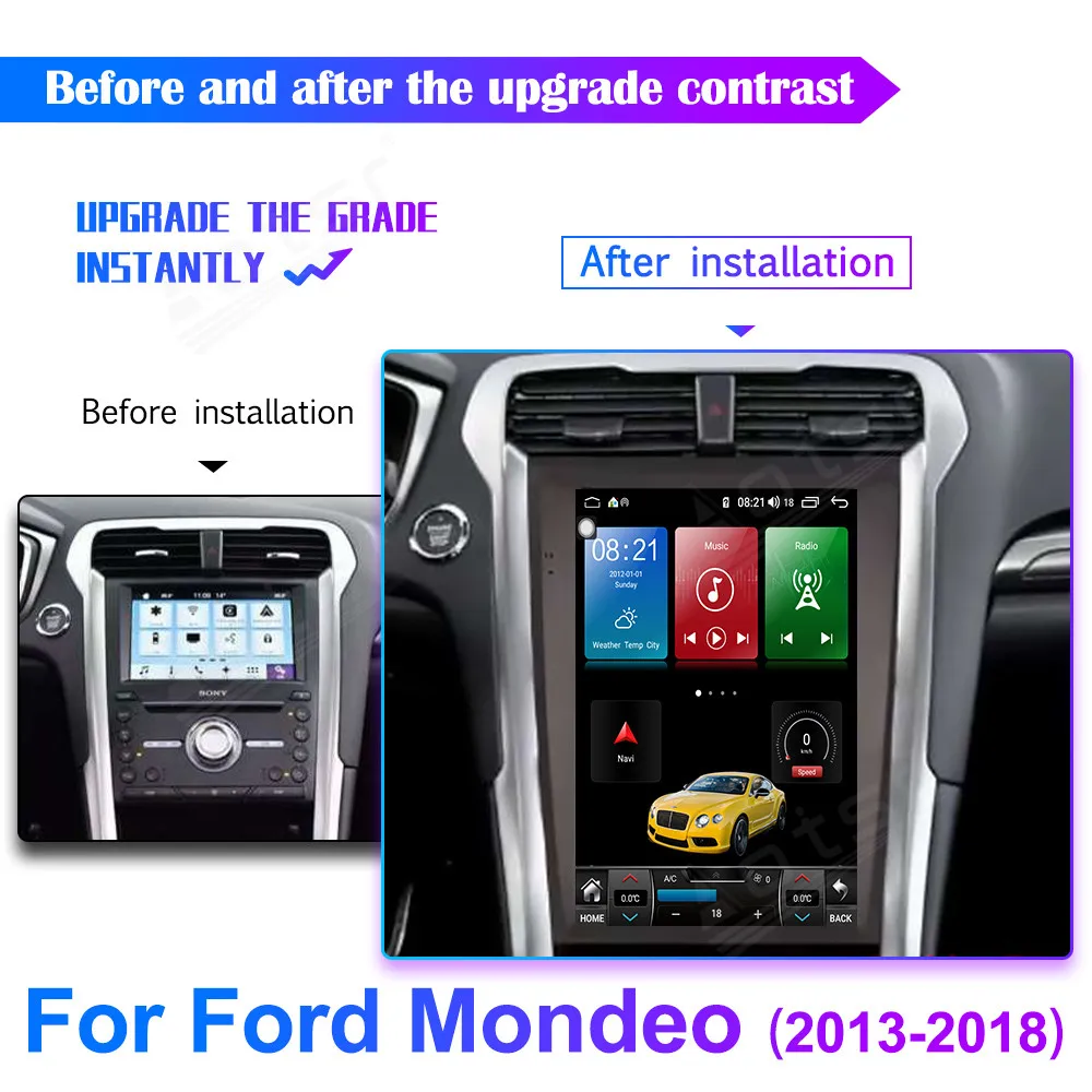

12.1 Inch 8+256G Android 12 for Mondeo Fusion MK5 2013-2018 Car Radio Multimedia Player Tesla Screen AUTO Audio Tape Recorder