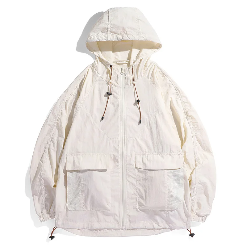 Летние кожаные пальто UPF50 + с защитой от УФ-лучей Мужская/женская уличная