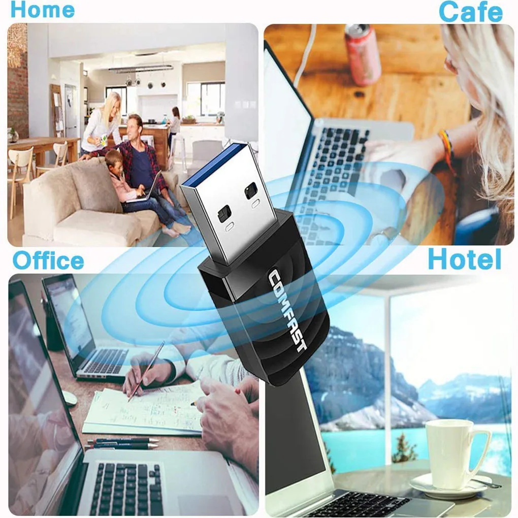 

USB 3 0 Wifi Dongle Computer TV Dual Band 2 4G 5 8G Wifi Adapter Mini Wireless Network Card