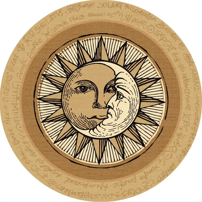 

New Retro Bohemian Round Carpet Hand Woven Cotton Linen Carpet Rug Bedside Rug Geometric Floor Mat Living Room Carpet Home Decor