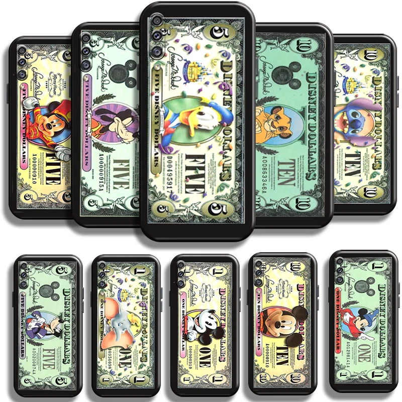 

Disney Luxury Mickey Dollar For Samsung Galaxy A50 Phone Case Full Protection Coque Soft Cases Shockproof Shell Black Carcasa