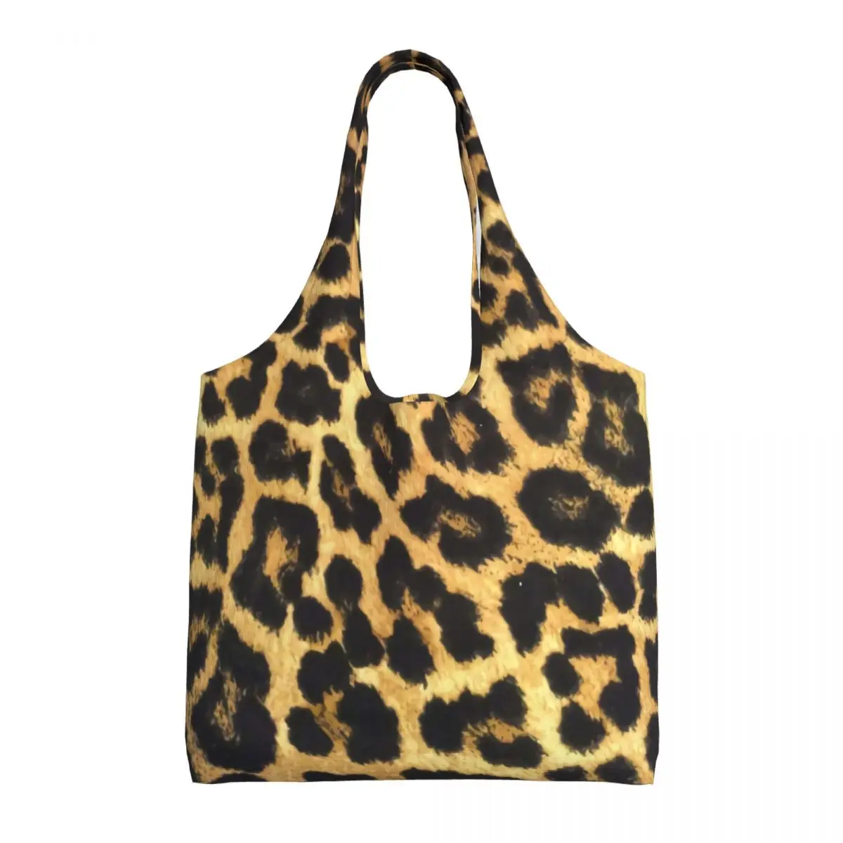 

Leopard Print Graphic Shopping Bag Animal Skin Pattern Female Fashion Handbags Funny Cloth School Bags