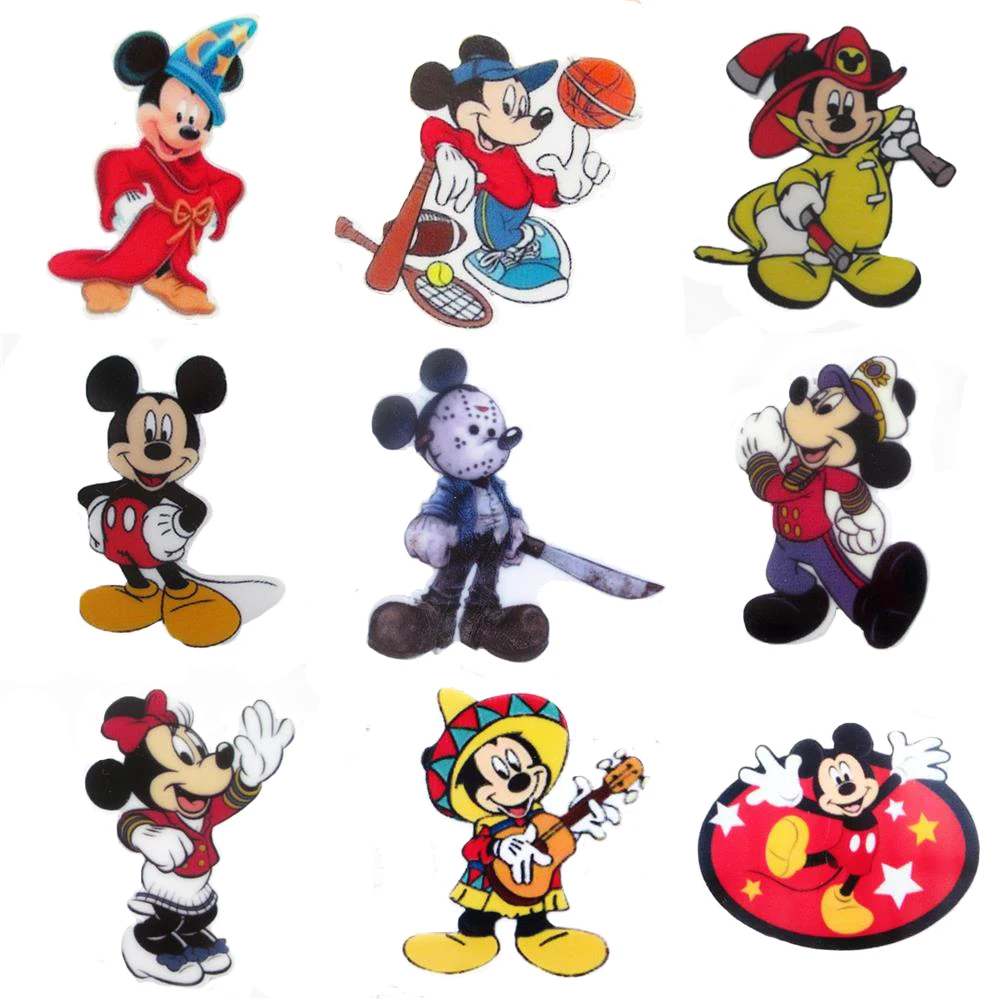 Disney Микки Минни 5 шт./лот плоский полимер с плоским основанием товары для