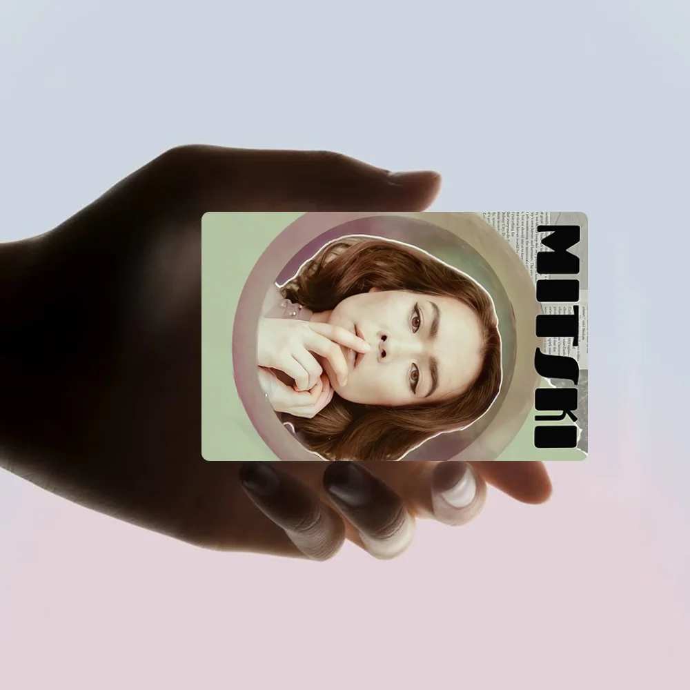 Певица M-Mitski наклейки мультфильм кредитная карта Visa дебет банка зарядная автобус