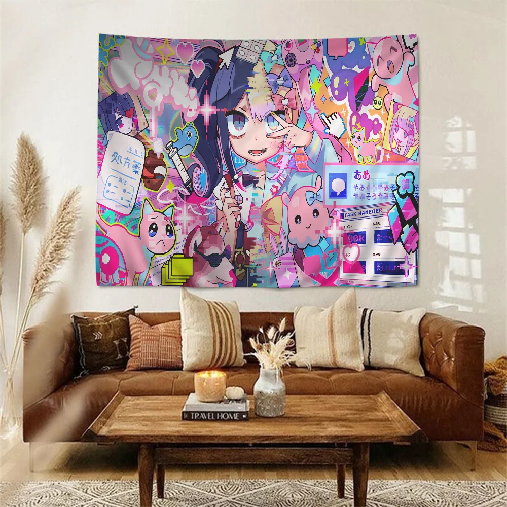 N-Needy Girl Cartoon Tapestry Art Science Fiction Room Home Decor