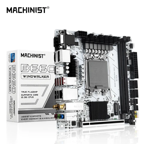 MACHINIST B660 WindWalker Wifi LGA1700 материнская плата Поддержка Intel 12 13 Gen CPU 12100F 13600F DDR4 RAM память Nvme M.2 Mini-Atx