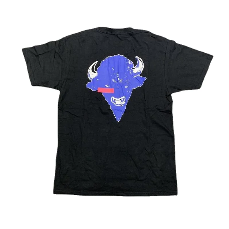 

22SS New Style Bull Head Print Sp5der T Shirt Men Women EU Size 100% Cotton Sp5der Top Tees Fashion Summer Justin Bieber Parkas