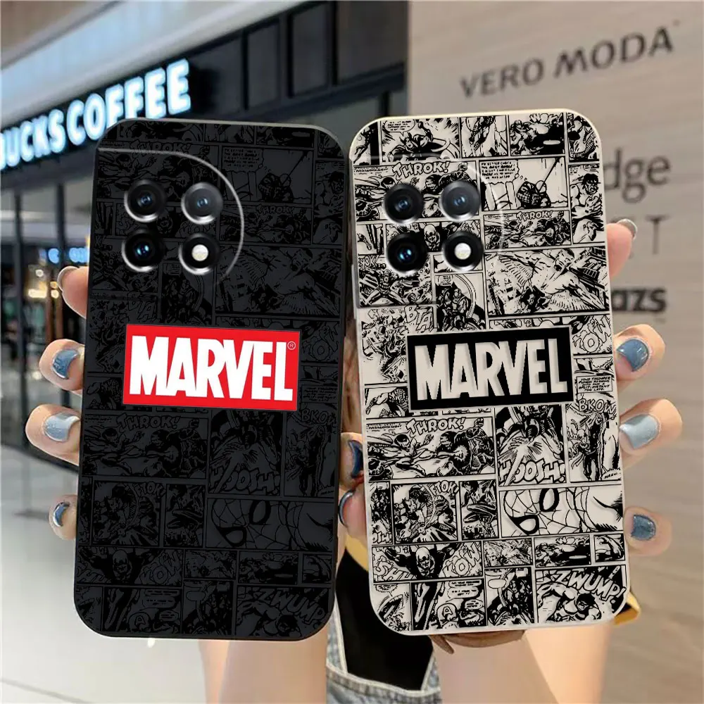 

Case For Oneplus 11 10 9 9R 9RT 8 8T 7 7T ACE 2 2V NORD CE 2 Lite Pro Case Cover Funda Cqoue Shell Capa Marvel Comics Heros Logo