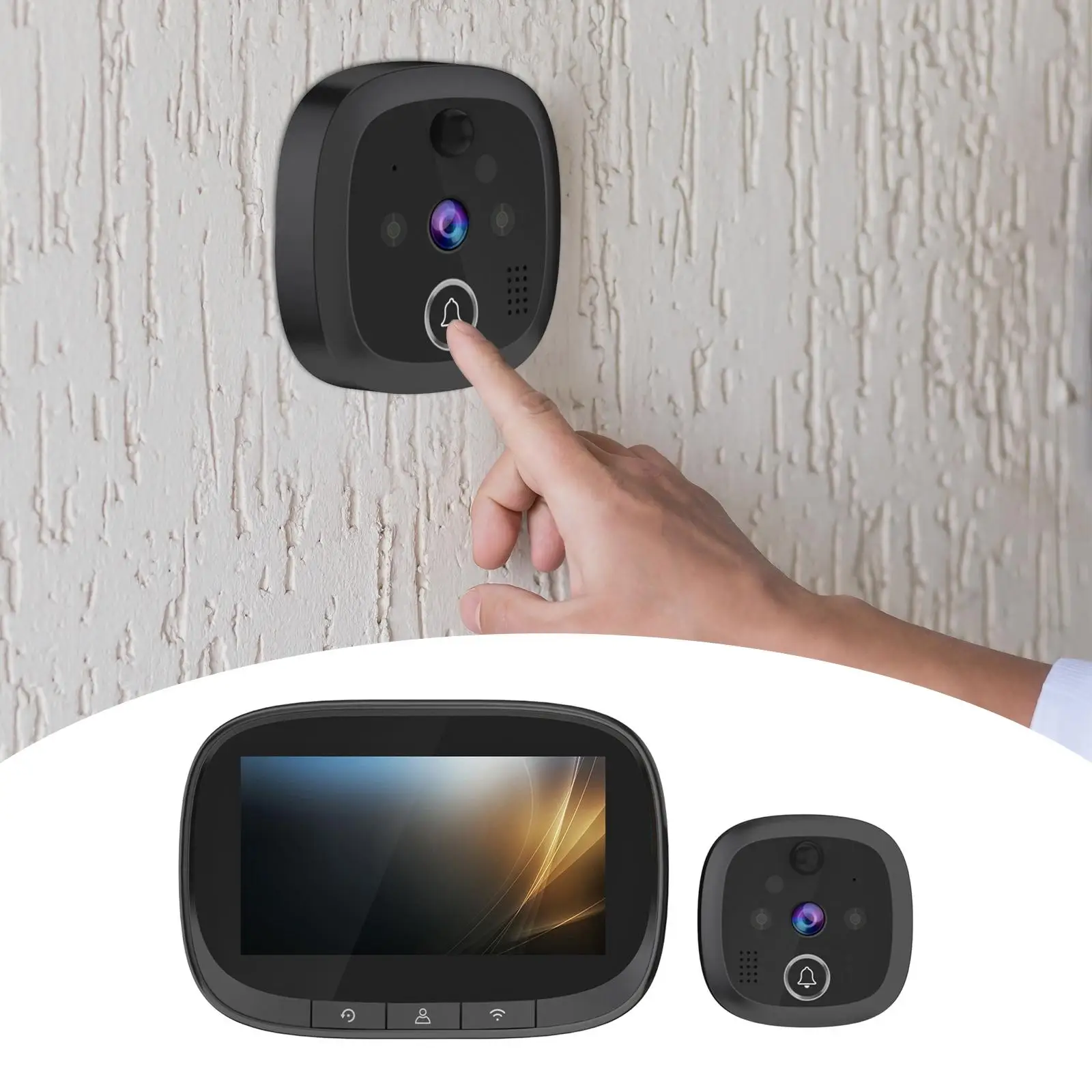 WiFi Intelligent Video Doorbells Night Visions Recorder Motion 3500mAh Battery 170 Angle Automatic Camera Monitoring