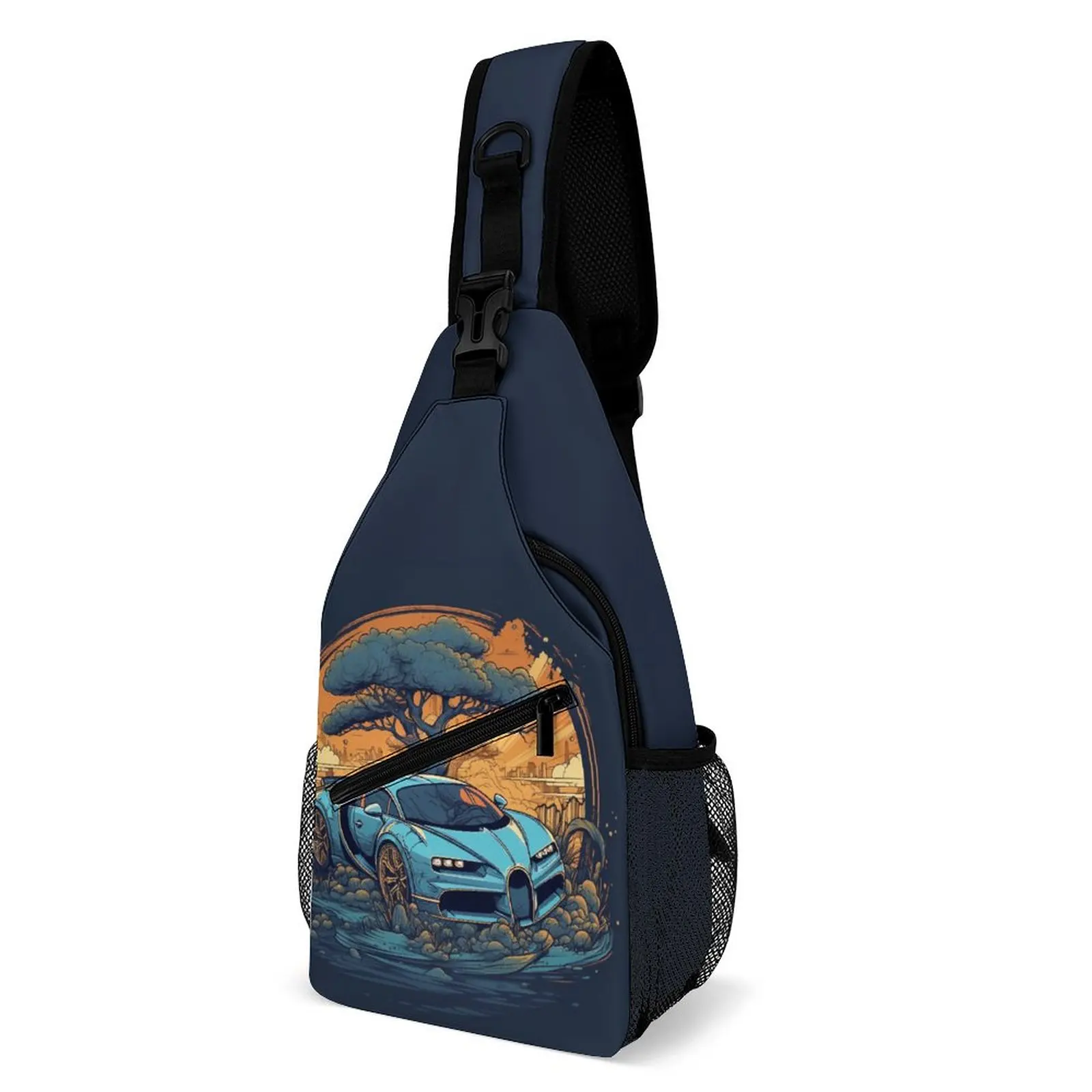 

Sports Car Shoulder Bags Nature Style Cartoon Casual Chest Bag High School Hiking Sling Bag Outdoor Graphic Design Small Bags