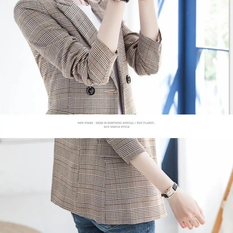 New 2023 Korean Fashion Loose Blazer Women Temperament Professional Slim Elegant Long Sleeve Outerwear Chic Tops Office Clothing