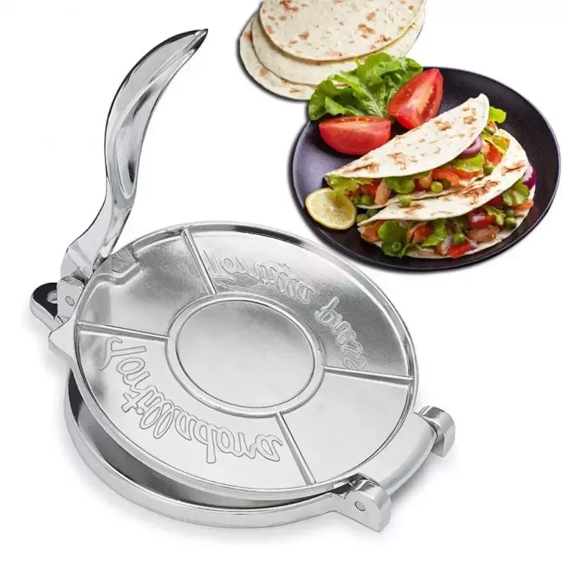

Kitchen Tortilla Maker Press Aluminium Dough Meat Press Maker Bakeware Tools Tortilla Pancake Pie Tools Baking Accessories Tool