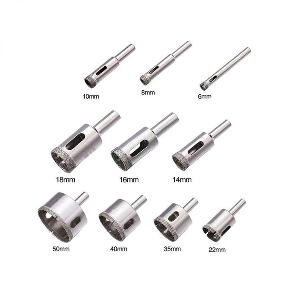 

Кольцевая пила 6-50 мм/8-50 мм, мраморные, стеклянные, гранитные инструменты, 10 шт. Сверл с алмазным покрытием