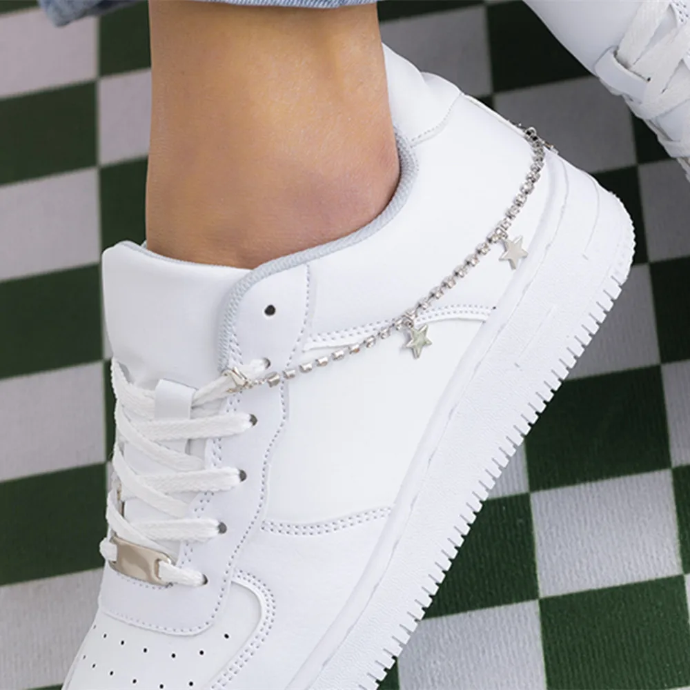 Цепочка на ногу Женская в стиле хип-хоп Спортивная цепочка со звездой украшение