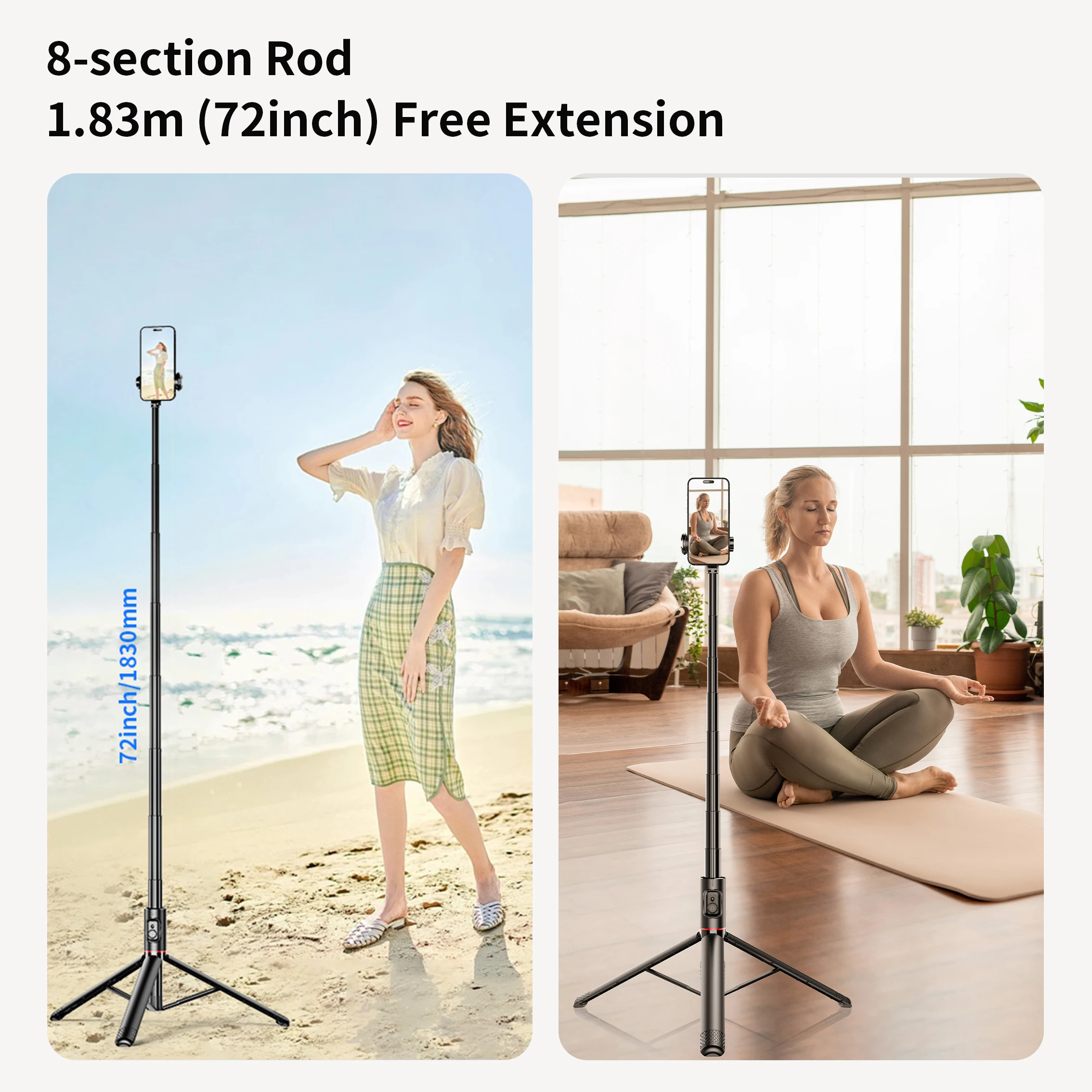 Селфи-палка Selfieshow Bluetooth 72 дюйма алюминий