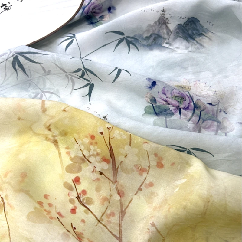 Летнее льняное платье-топ в китайском стиле 150x50 см