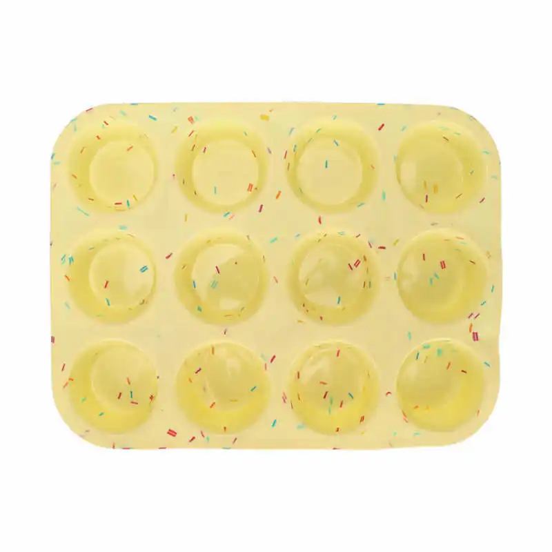 

12 Holes Silicone Round Mold Easter Egg DIY Cupcake Cookies Fondant Baking Pan Non-Stick Pudding Steamed Cake Mold Baking Tool