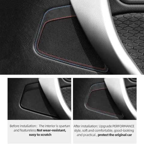 Betterhumz для BMW F20 серии 1, изготовлен из алькантары, салон автомобиля, дверной звуковой сигнал, кольцо, панель динамика, отделка, авто наклейка, аксессуары для тюнинга