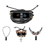 Кожаный + плетеный браслет для Xiaomi Mi Band 5, сменный ремешок для наручных часов, ожерелье, веревка для Mi Band 6, аксессуары