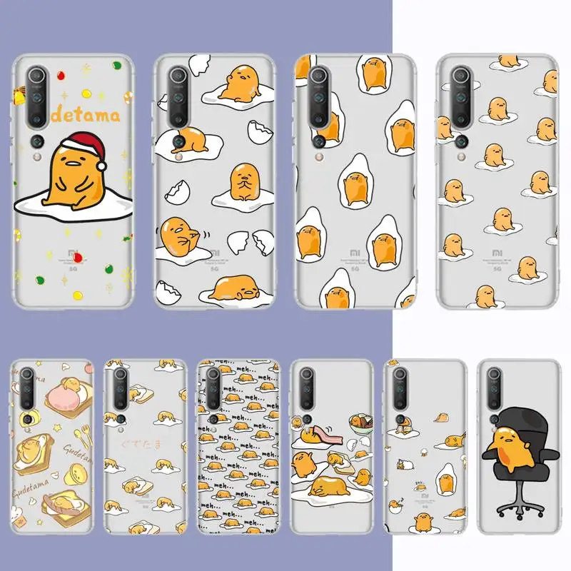

BANDAI Gudetama Phone Case for Samsung S20 S10 lite S21 plus for Redmi Note8 9pro for Huawei P20 Clear Case