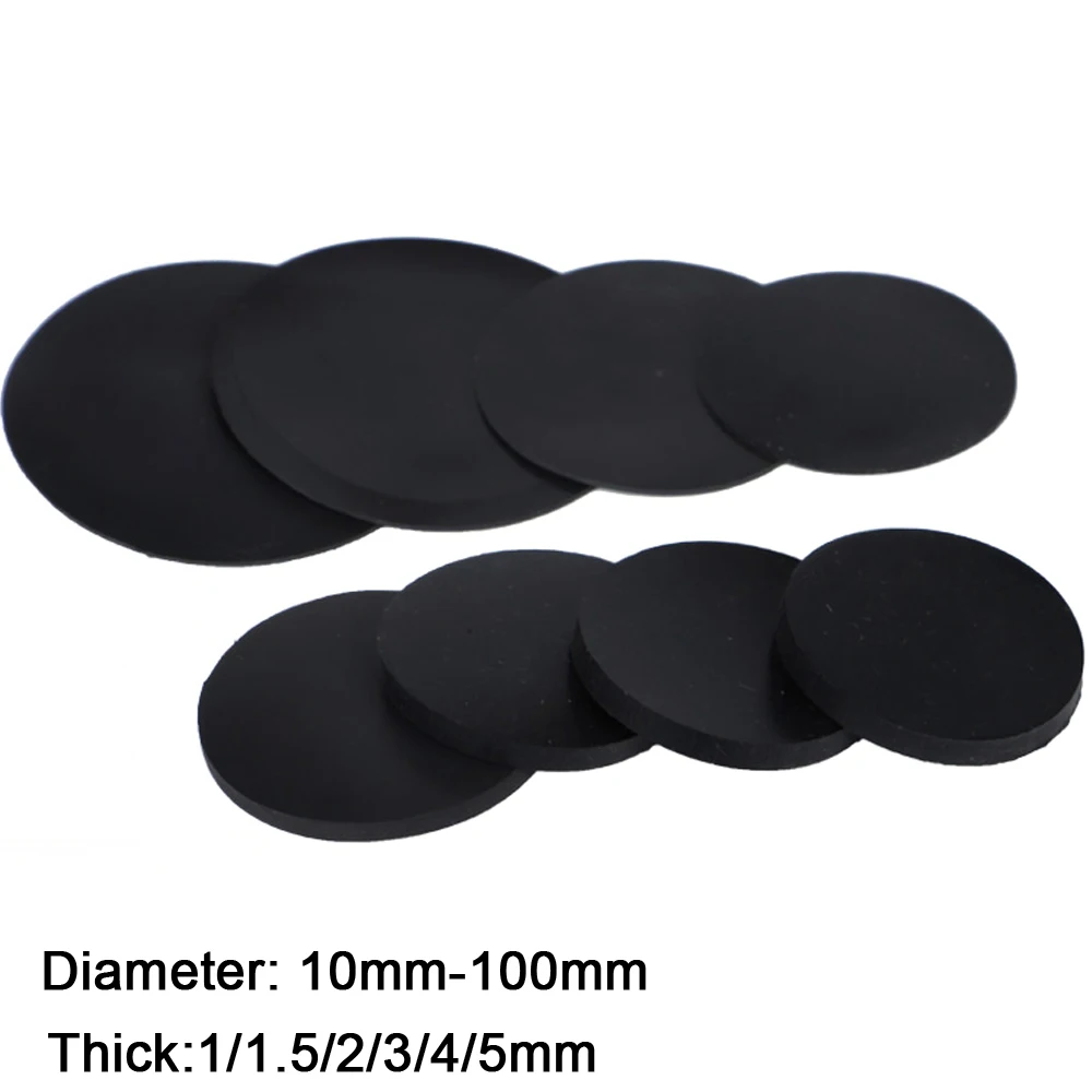 

10pcs Solid Round Rubber Sheet Nitrile NBR Seal Gaskets Pad Dia 10/15/20/30/40/50/60/70/75/80/85/90/100mm Thick 1/1.5/2/3/4/5mm