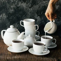 tea set 4 cups 8oz teapot 32oz creamer and sugar continer teawrae service adults porcelain magnetism chinaware