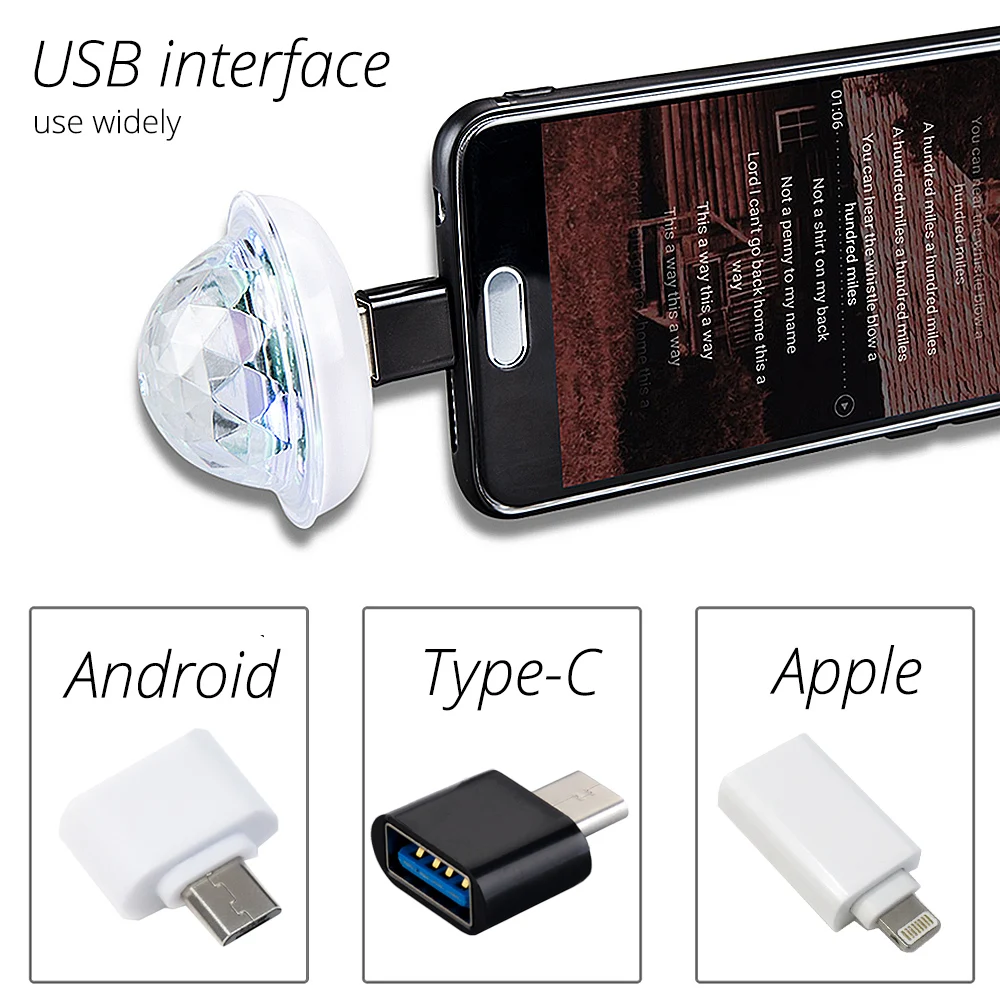 1 шт. светодиодный волшебный ночной Светильник для дискотеки с USB | Автомобили и