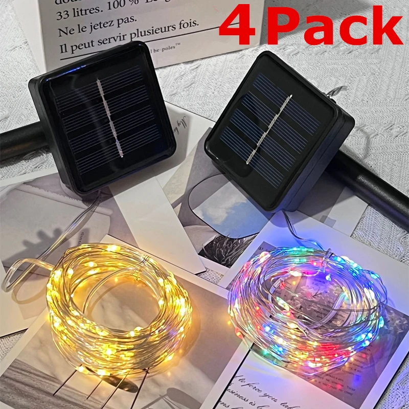 

2-8 шт., светодиодная гирлянда на солнечной батарее, 32 м, 300 светодиодов