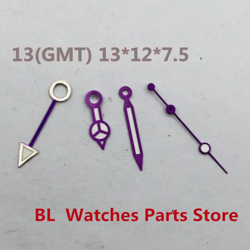 BL WatchParts Green Luminous Purple GMT Watch Hand Fit NH34A NH35 Automatic Movement Men's Wristwatch 3pcs/4pcs - купить по