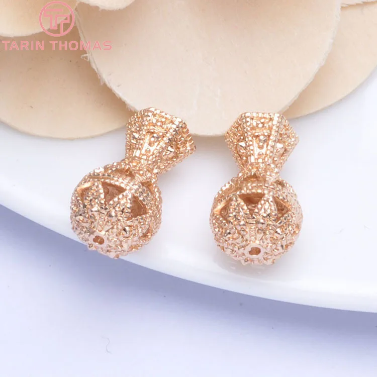 

(3111)6PCS 17.5x10MM 24K Gold Color Plated Brass Vase Shape Spacer Beads Bracelet Beads High Quality Diy Jewelry Accessories