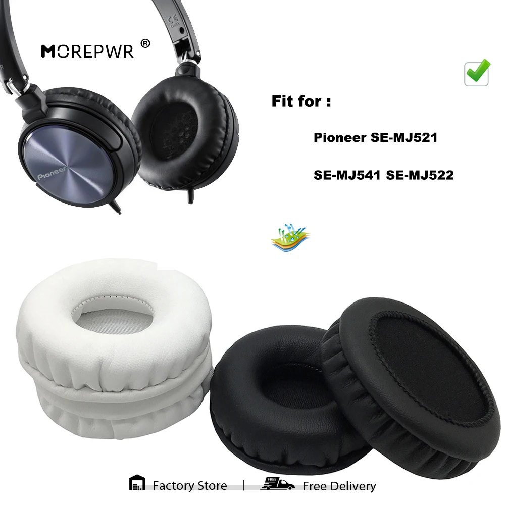 

Morepwr New Upgrade Replacement Ear Pads for Pioneer SE-MJ521 SE-MJ541 SE-MJ522 Headset Parts Leather Cushion Velvet Earmuff