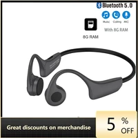 h10 bone conduction waterproof earphones built in 8gb memory headphones with mic bluetooth headsets for outdoor sports riding