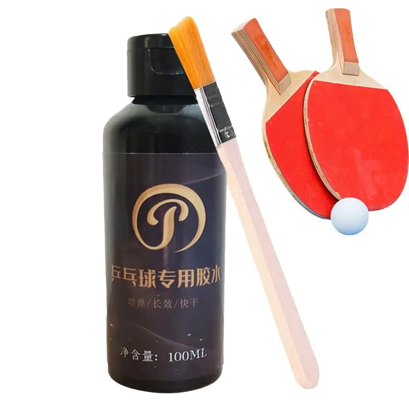 

Table Tennis Rubber Glue 100ml Table Tennis Racket Glue With Brush Quick Drying Super Strength Liquid Glue Rubber Cement For