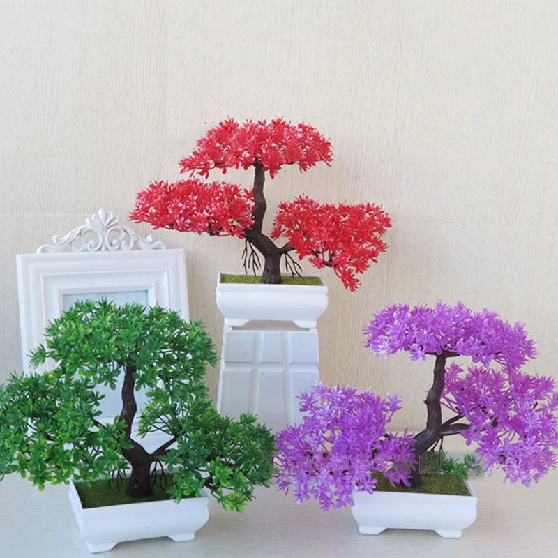 

Разноцветные Доступные мини-сосны Yingkesong, украшение для домашнего стола, небольшое Горшечное растение, искусственное растение, зеленое раст...