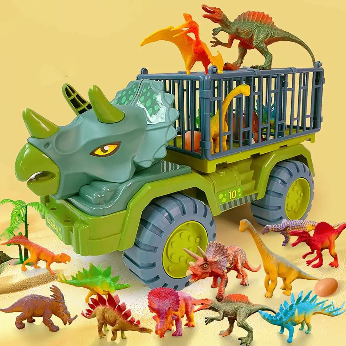 Игрушечный динозавр тираннозавр 38 см Инженерная техника экскаватор кран