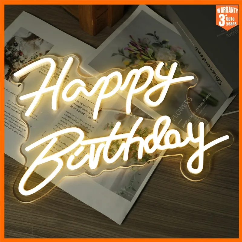 Неоновая Светодиодная Вывеска Для Украшения Дня Рождения Подвесное Украшение На