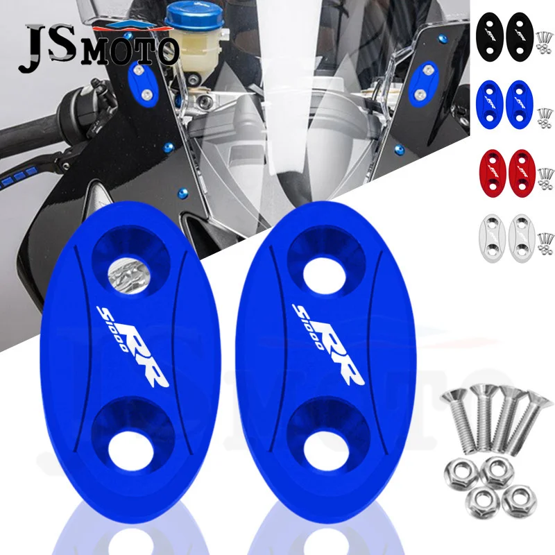 

Motorcycle For BMW S1000RR S1000 RR S 1000RR 2009-2017 Aluminum Mirror Hole Cover Windscreen Driven Mirror Eliminators Cap