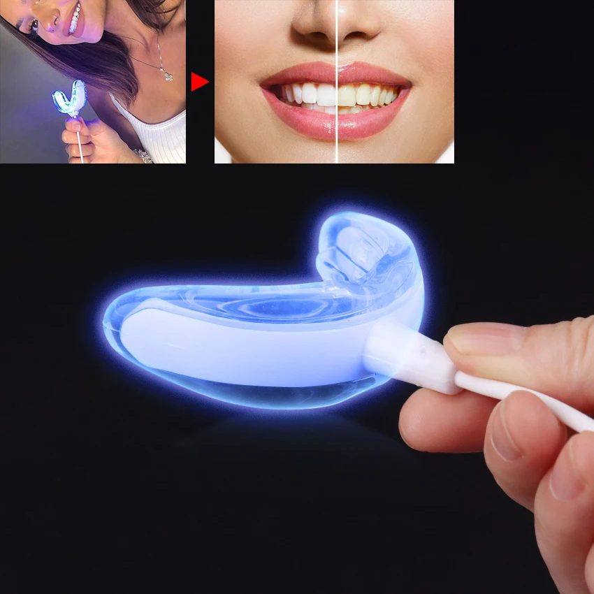 

1PC Ultra Thin 16led Portable Tooth Beautifying Tooth Whitening Instrument Set Household Tooth Cleaner