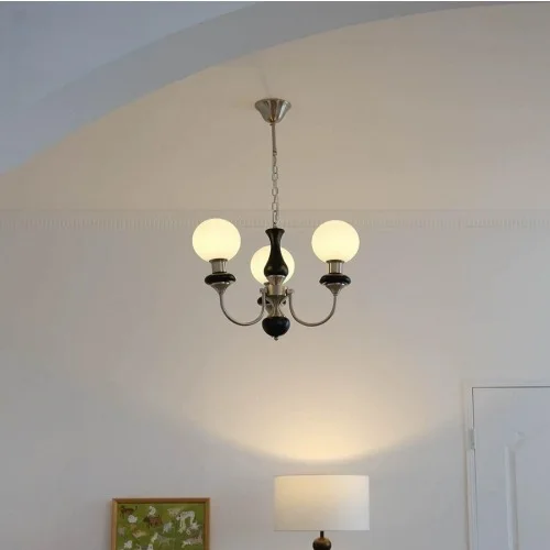 Французская Ретро роскошная черная люстра для гостиной волшебная Bauhaus