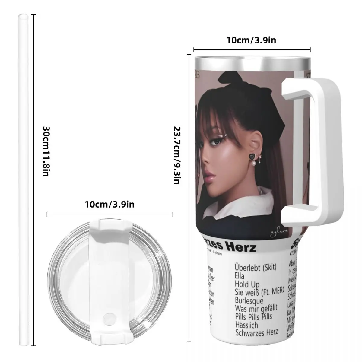 Ayliva Cool Singer Tour 2024 Hannover Tumbler Cold and Hot Water Bottle Keep Heat Stainless Steel Thermal Mug