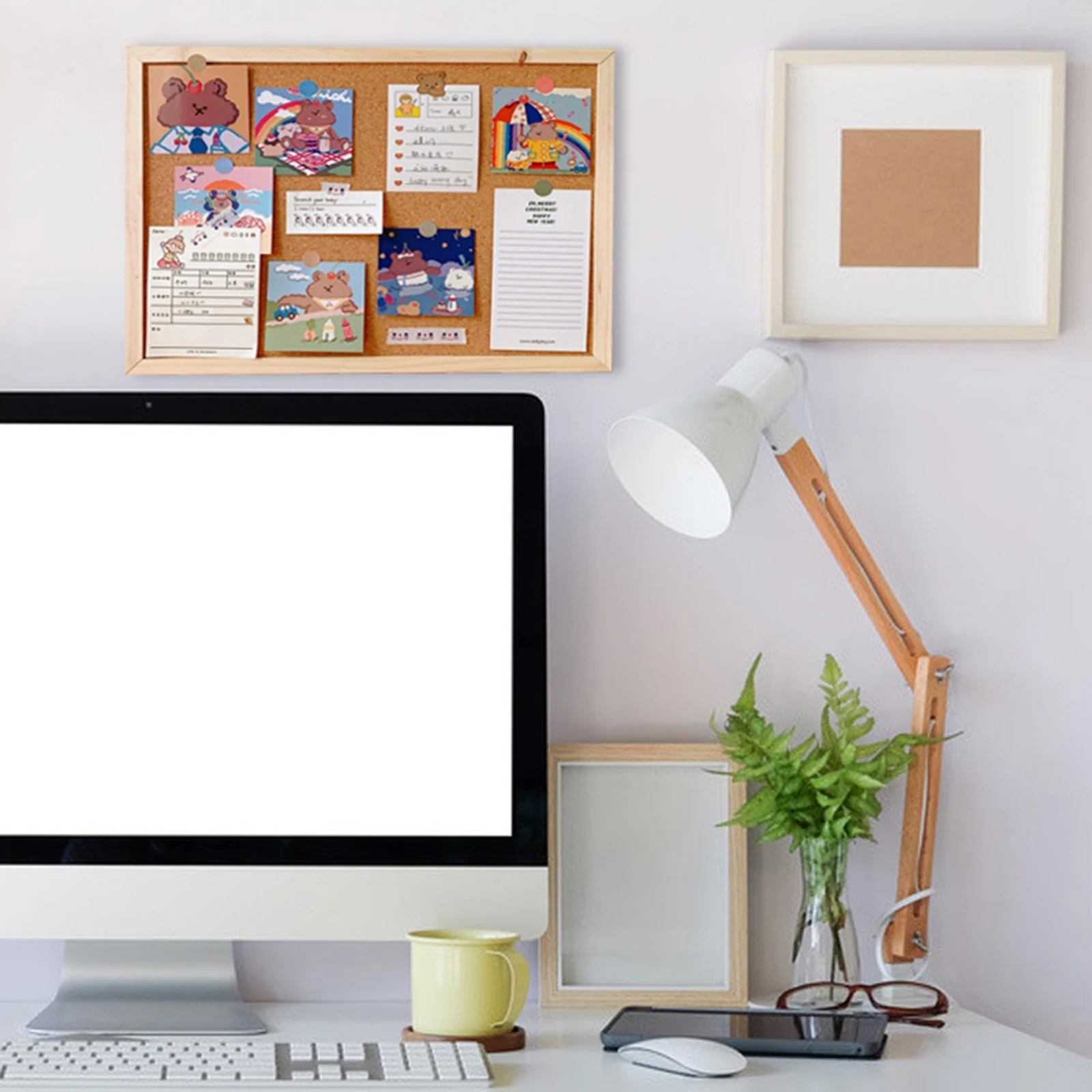 

Доска объявлений с деревянной рамкой из пробки для заметок, объявлений, доска объявлений для дома